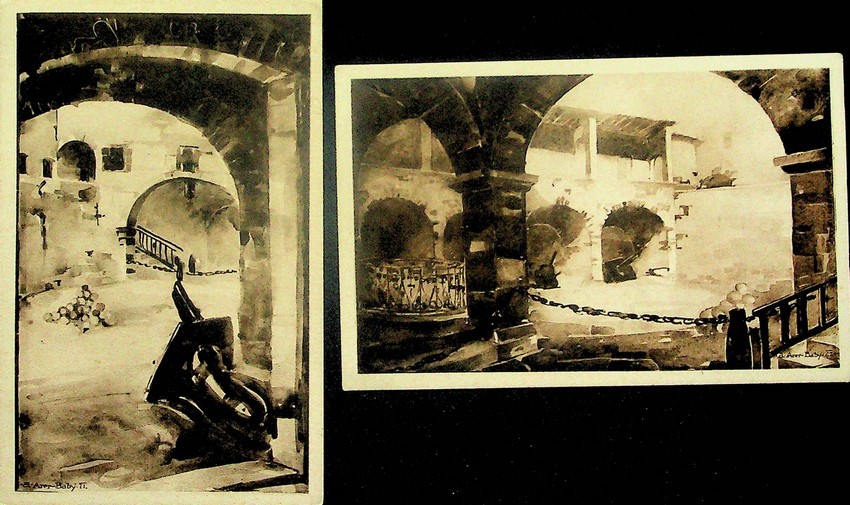 Lotto di 2 cartoline: Castello di Rovereto: impressioni dal vero.