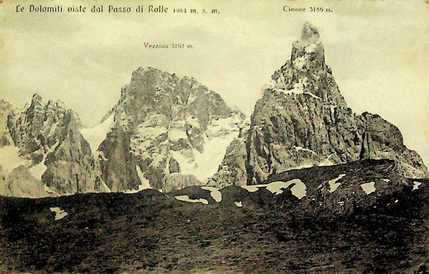 Le Dolomiti viste dal Passo di Rolle.