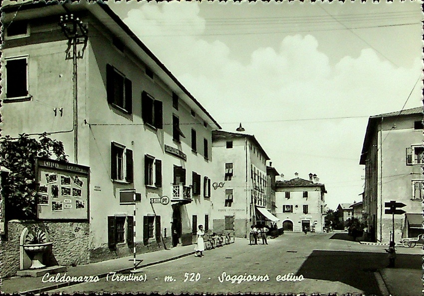 Cartolina d'epoca paesaggistica Italia Trentino alto Adige Trento Roncegno buoi 