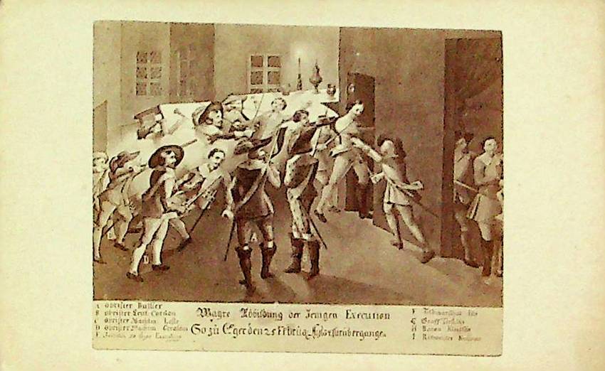 Wayre Abbildung der Jenigen Execution... 25 Febraur 1634.
