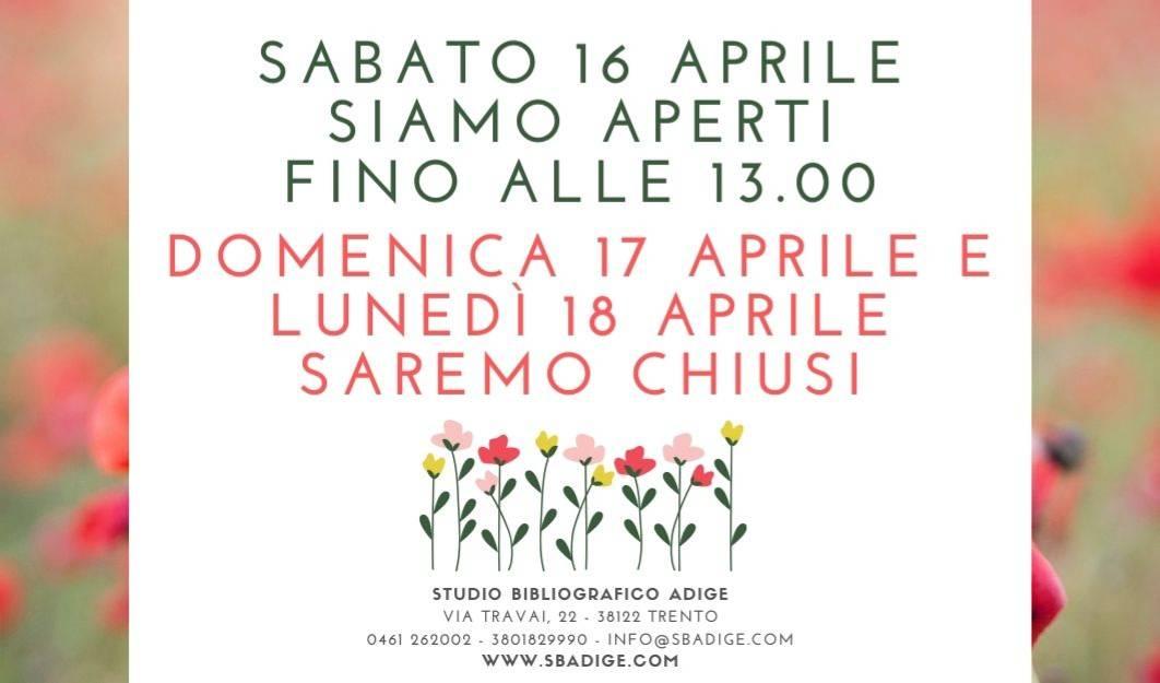 PASQUA 2022 - I nostri orari
